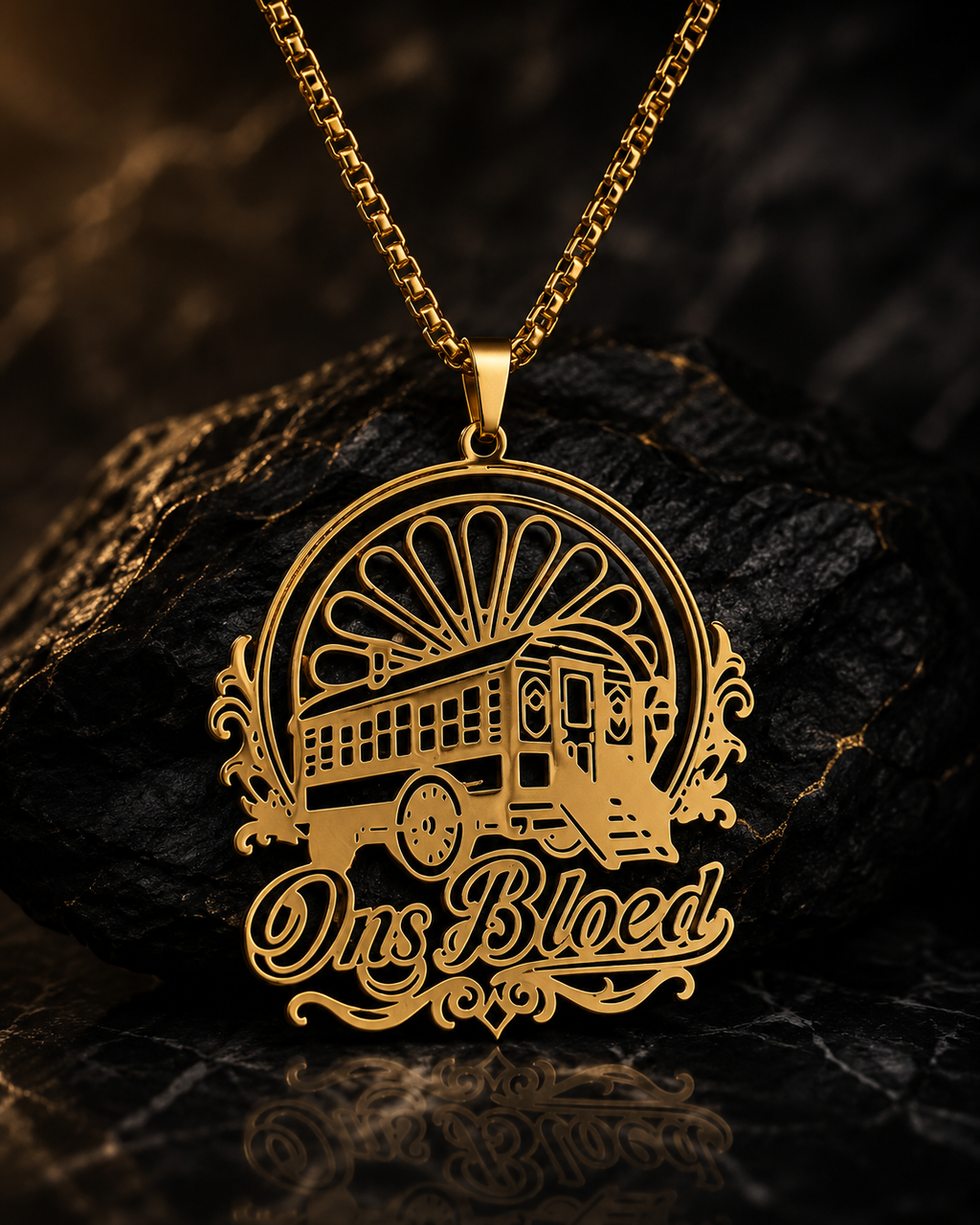 Ketting met Hanger — Verguld Goud | RVS