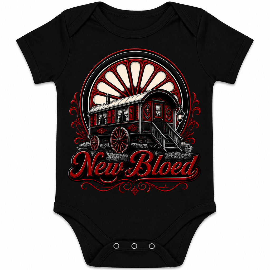 New bloed baby romper woonwagen editie