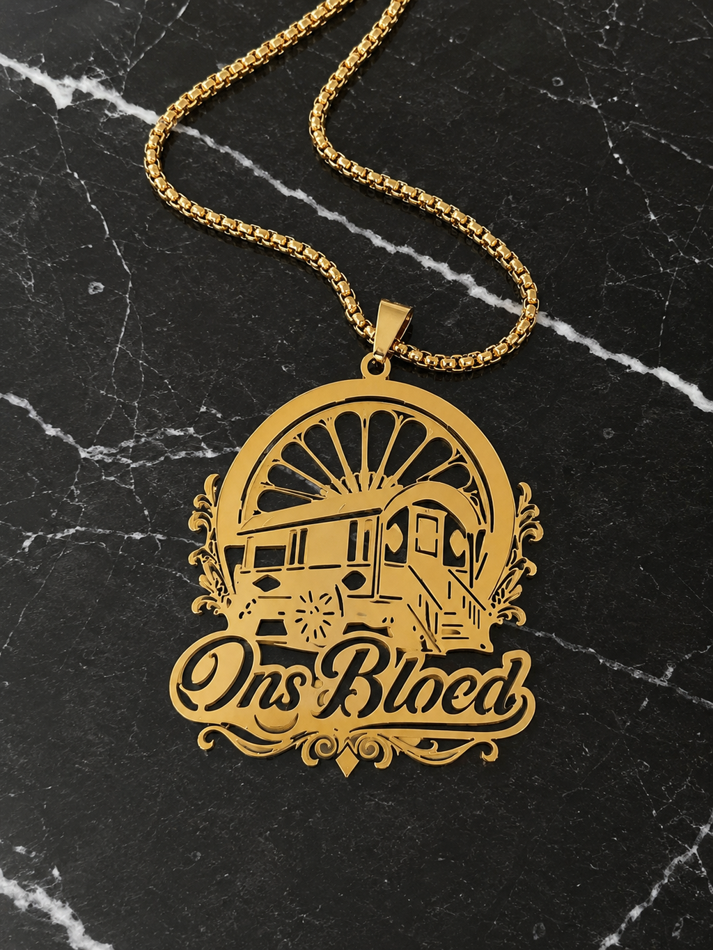 Ketting met Hanger — Verguld Goud | RVS